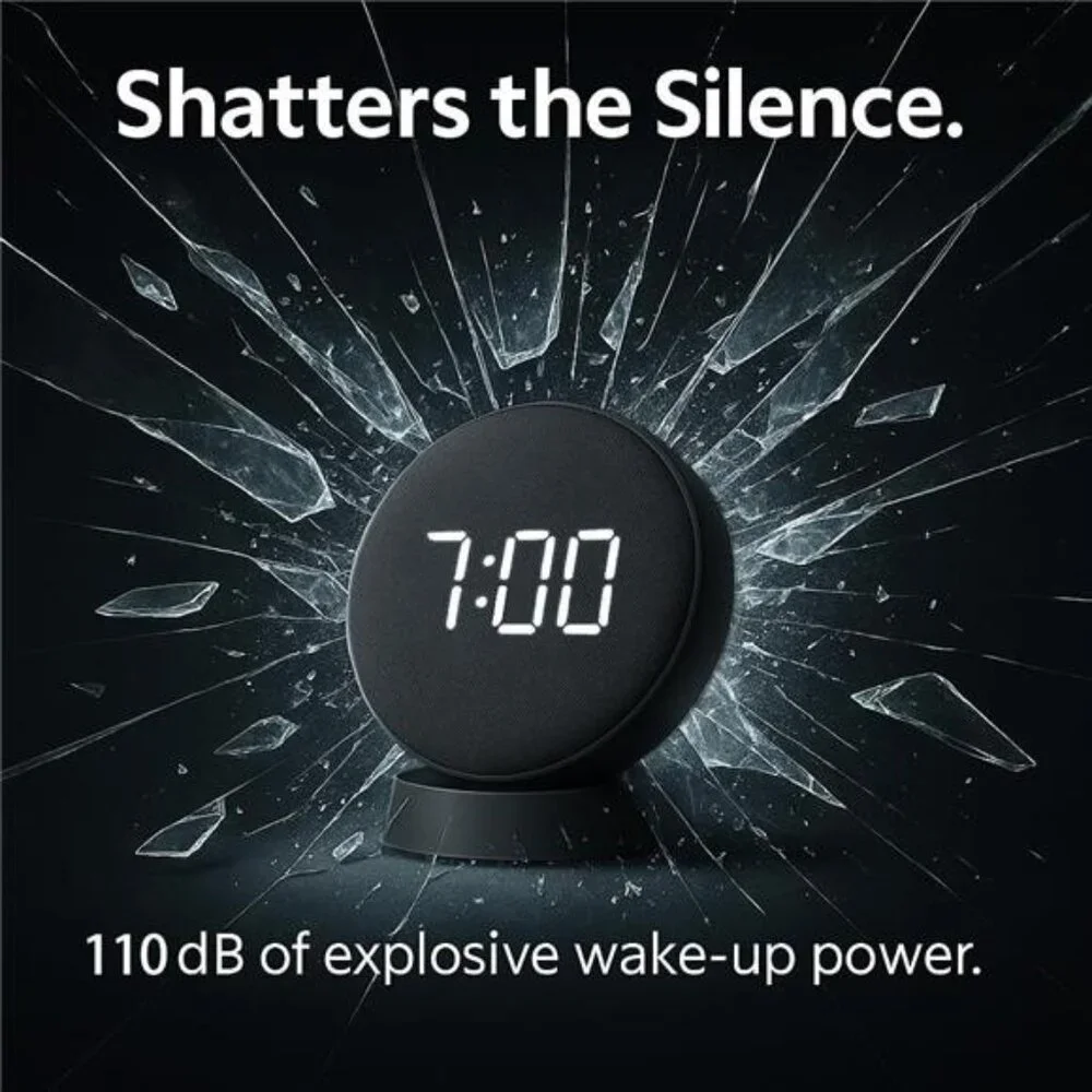 Loud Alarm Clock for Heavy Sleepers Vibrating Bed Shaker Travel Clock Kids Teens